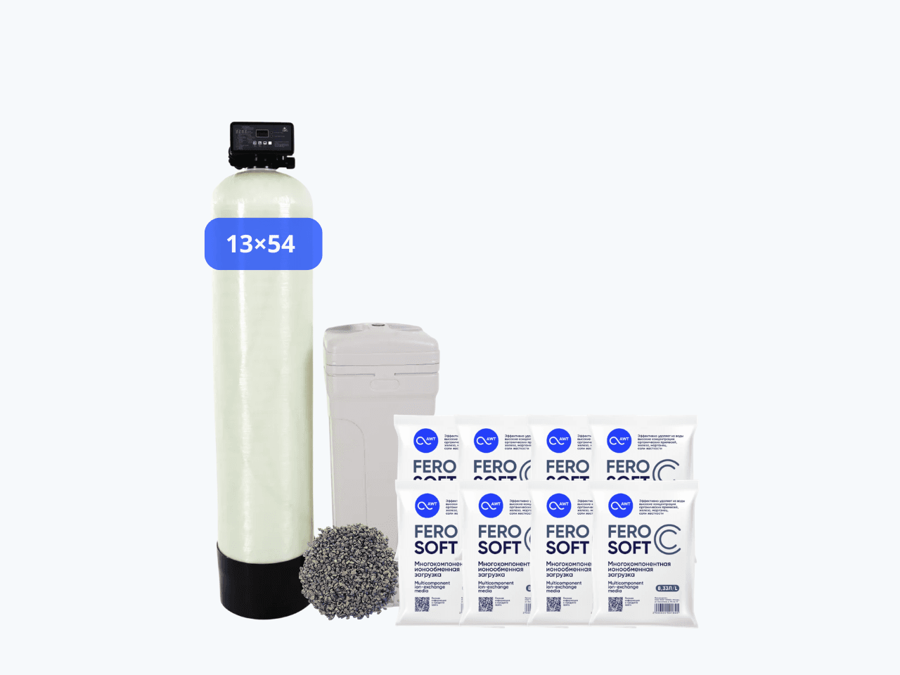 Система очистки воды АКВАПЛЕКС XL (6–8 точек, 1,3 м³/ч) для водоёма — от железа, жёсткости, марганца и высокой органики