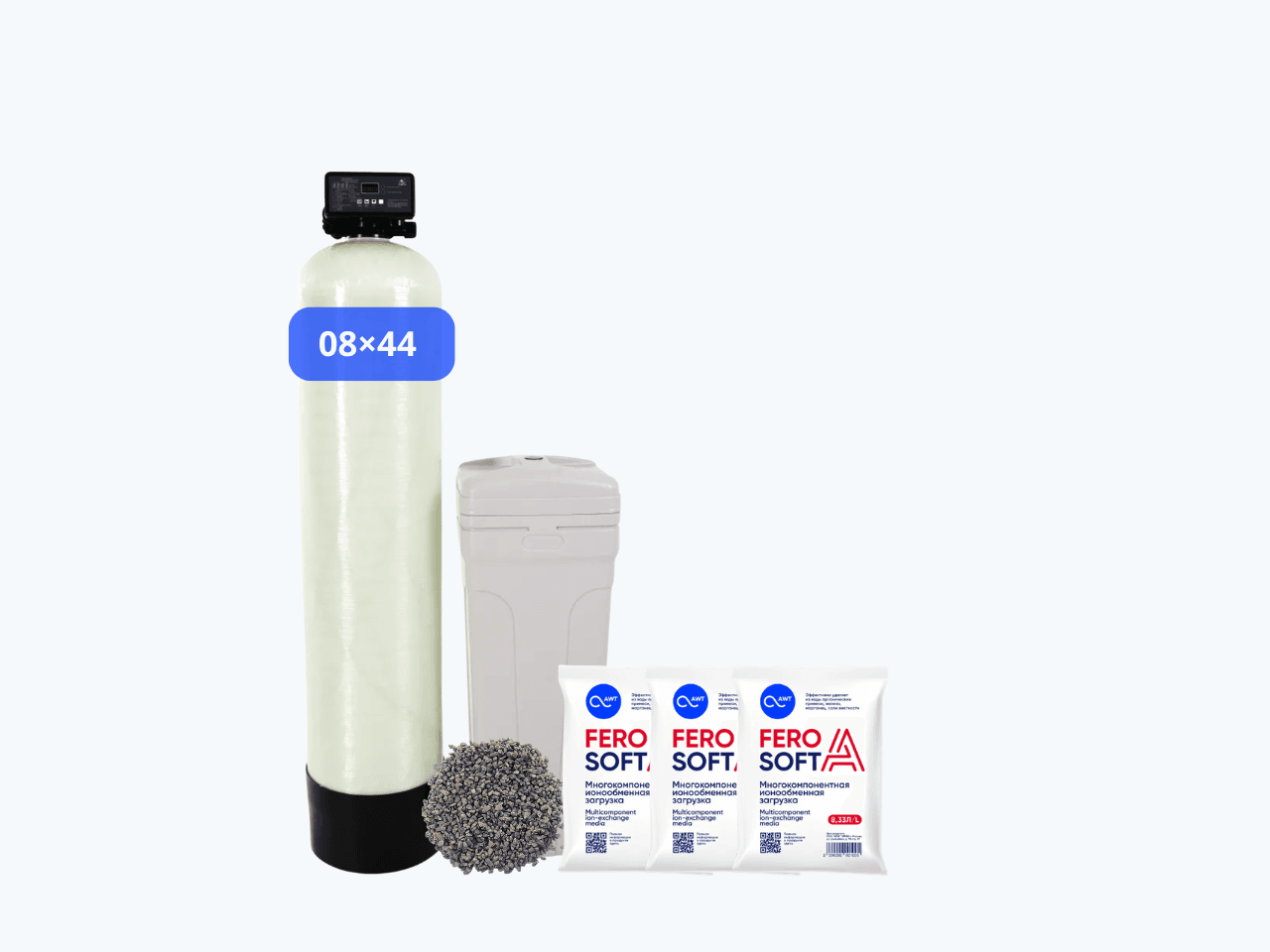 Система очистки воды АКВАПЛЕКС XS (1–2 точки, 0,5 м³/ч) для колодца — от железа, жёсткости, марганца и органики