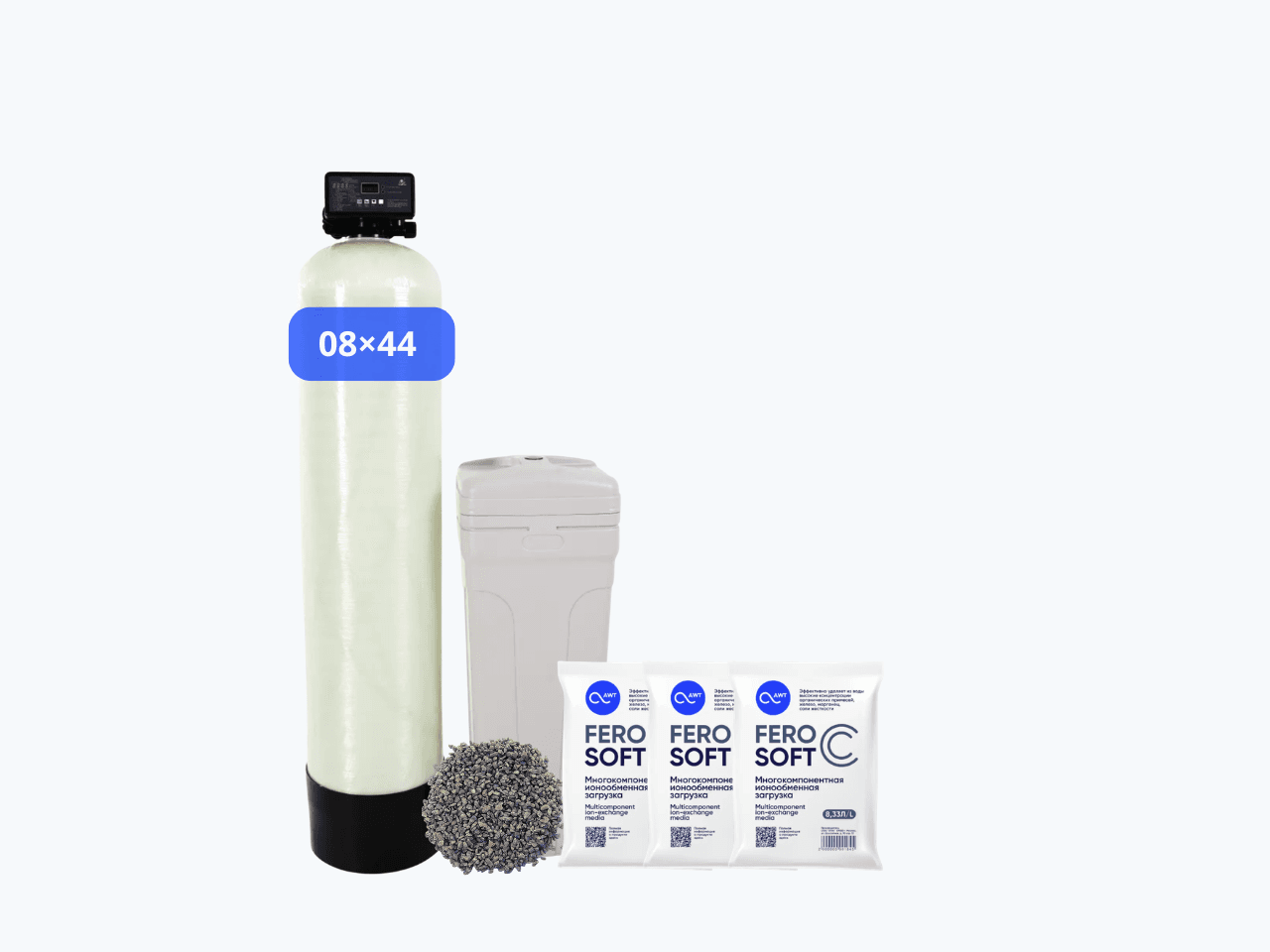 Система очистки воды АКВАПЛЕКС XS (1–2 точки, 0,5 м³/ч) для водоёма — от железа, жёсткости, марганца и высокой органики