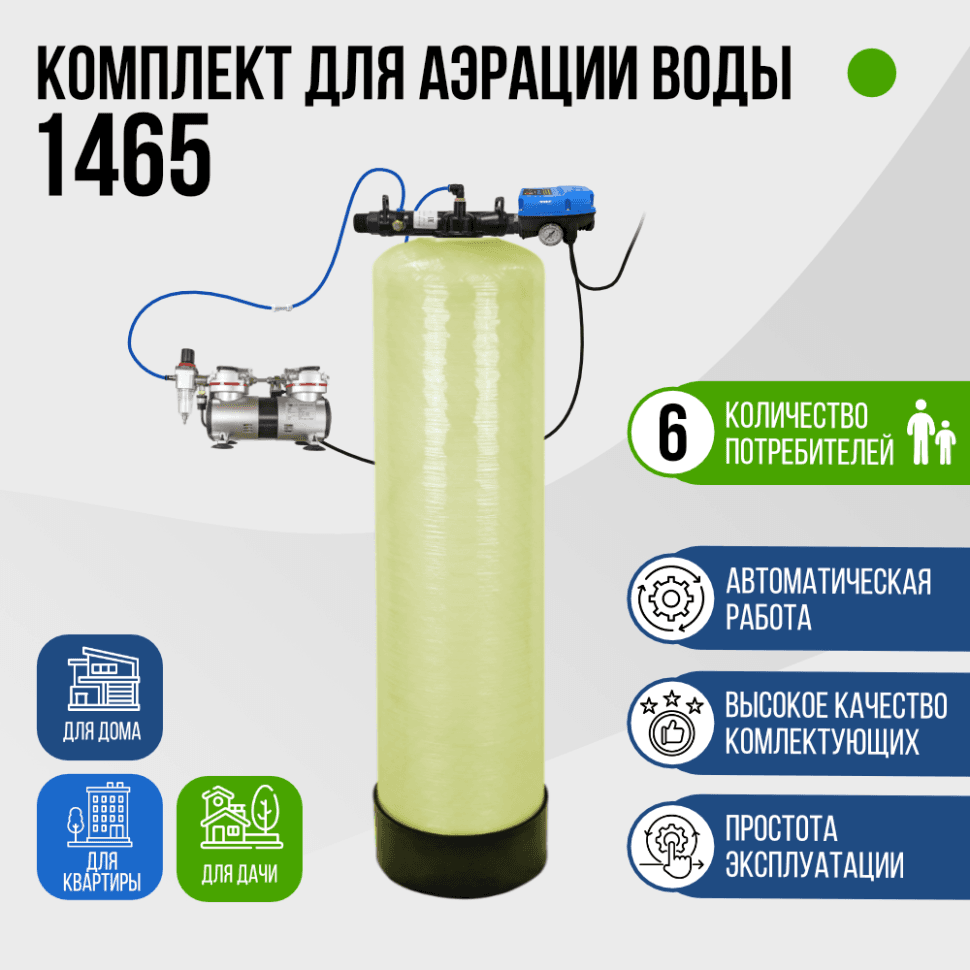 Комплект для аэрации воды до 3 м³/ч., 1465, F107B, AS-19