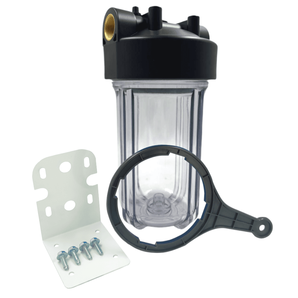 Корпус магистрального фильтра 10BB 1", прозрачный, ФИЛЬТРОБАЗА