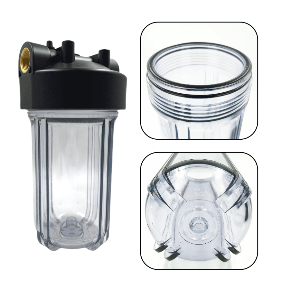 Корпус магистрального фильтра 10BB 1", прозрачный, ФИЛЬТРОБАЗА — фото 3