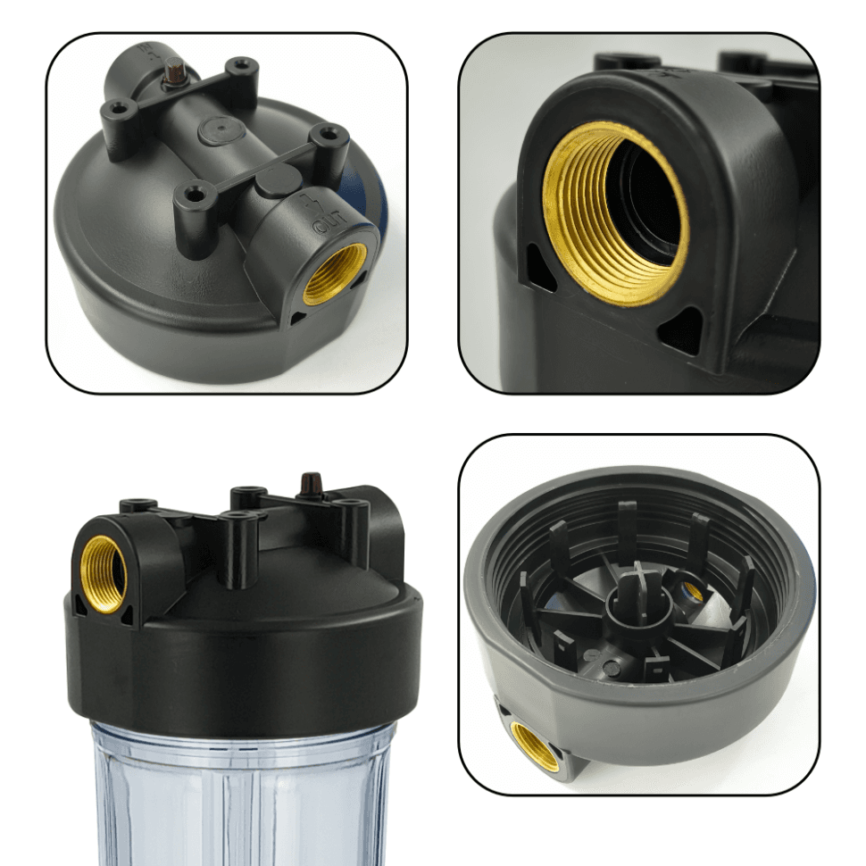 Корпус магистрального фильтра 20ВВ 1", прозрачный, ФИЛЬТРОБАЗА — фото 3