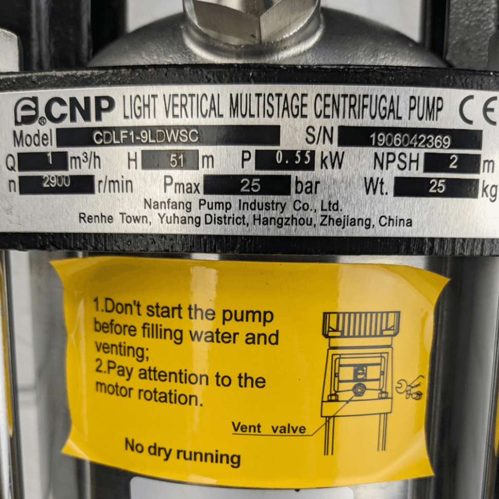 Вертикальный насос CDL 1-9 LDWSC — фото 4