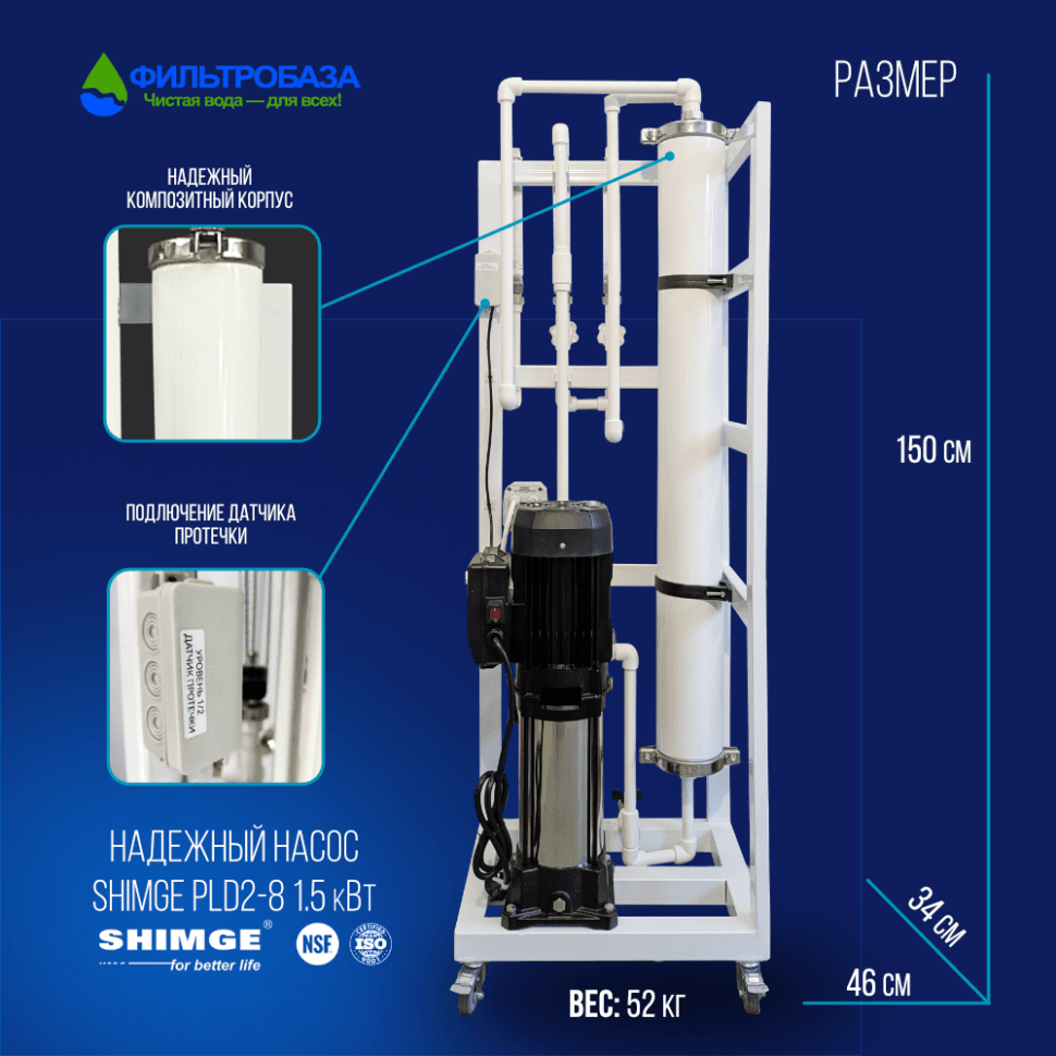 Система обратного осмоса NECOZ GOKENIN 250 STANDART М — фото 3