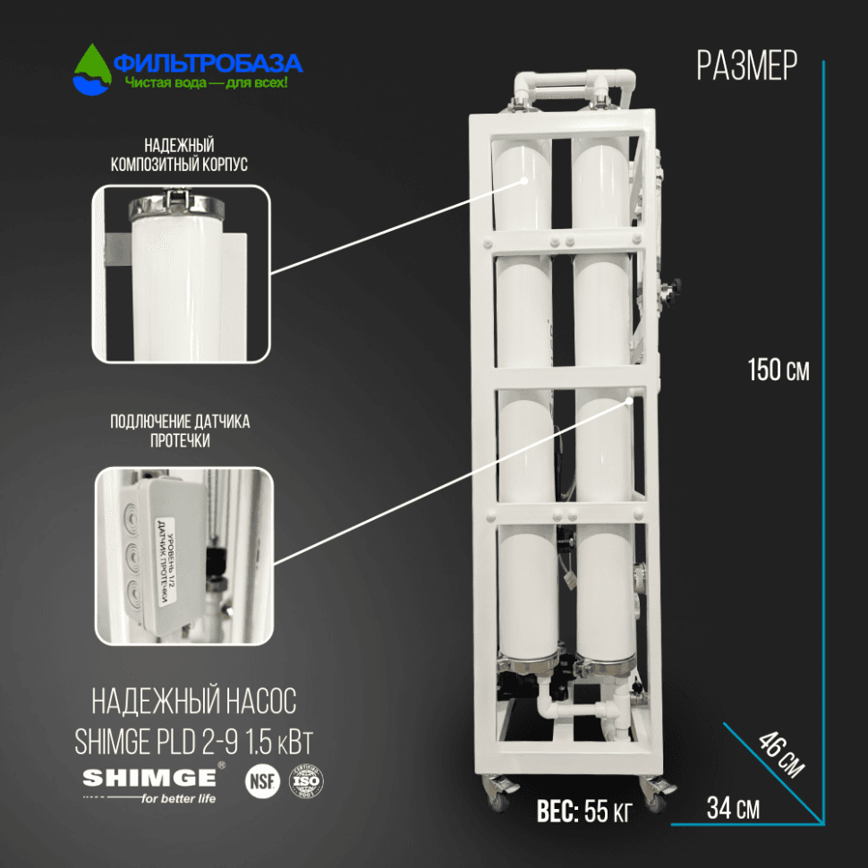 Система обратного осмоса NECOZ GOKENIN 500 STANDART PRO — фото 3