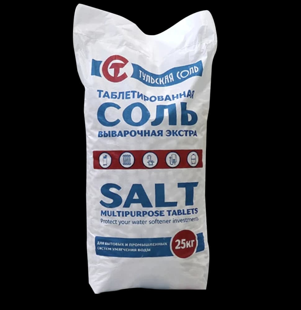 Соль пищевая таблетированная Экстра 25 кг, Тульская соль