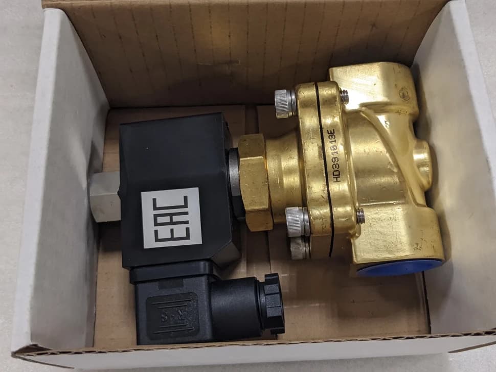 Соленоидный клапан электромагнитный 2W-25N нормально открытый, 1",220V, латунь — фото 3