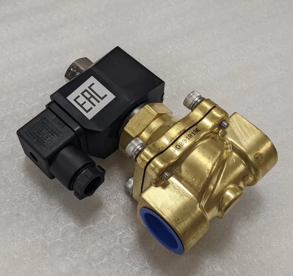 Соленоидный клапан электромагнитный 2W-40N нормально открытый, 1 1/2", 220V, латунь — фото 5