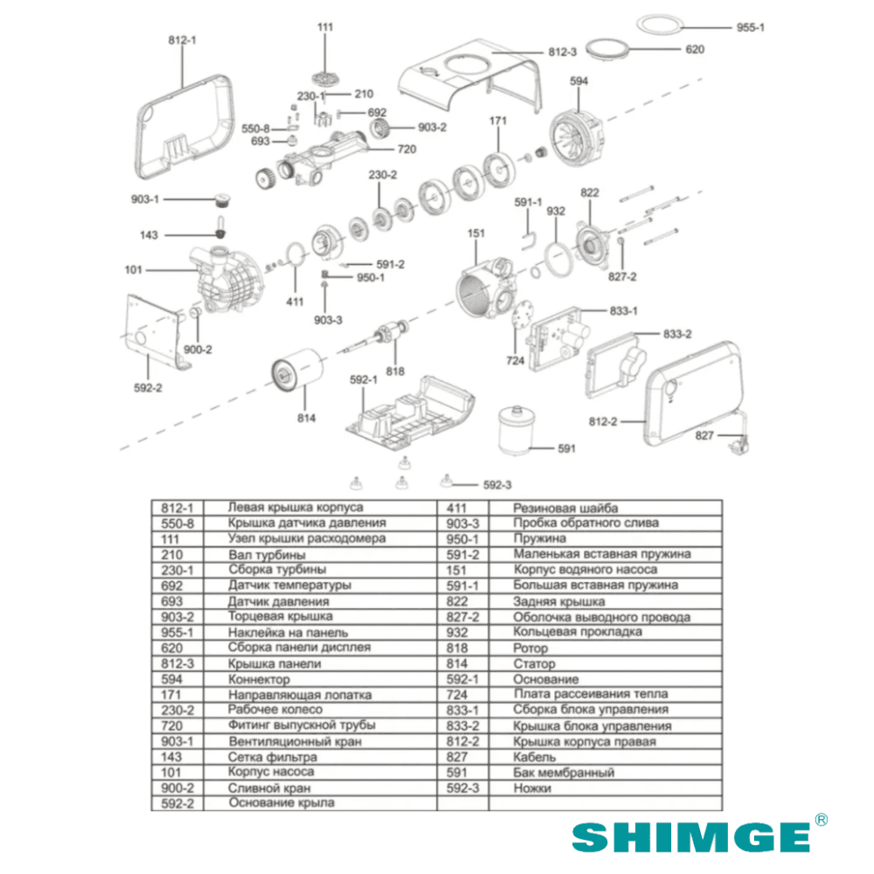 Насосная станция SHIMGE AHS POWER, 120 л/мин — фото 6