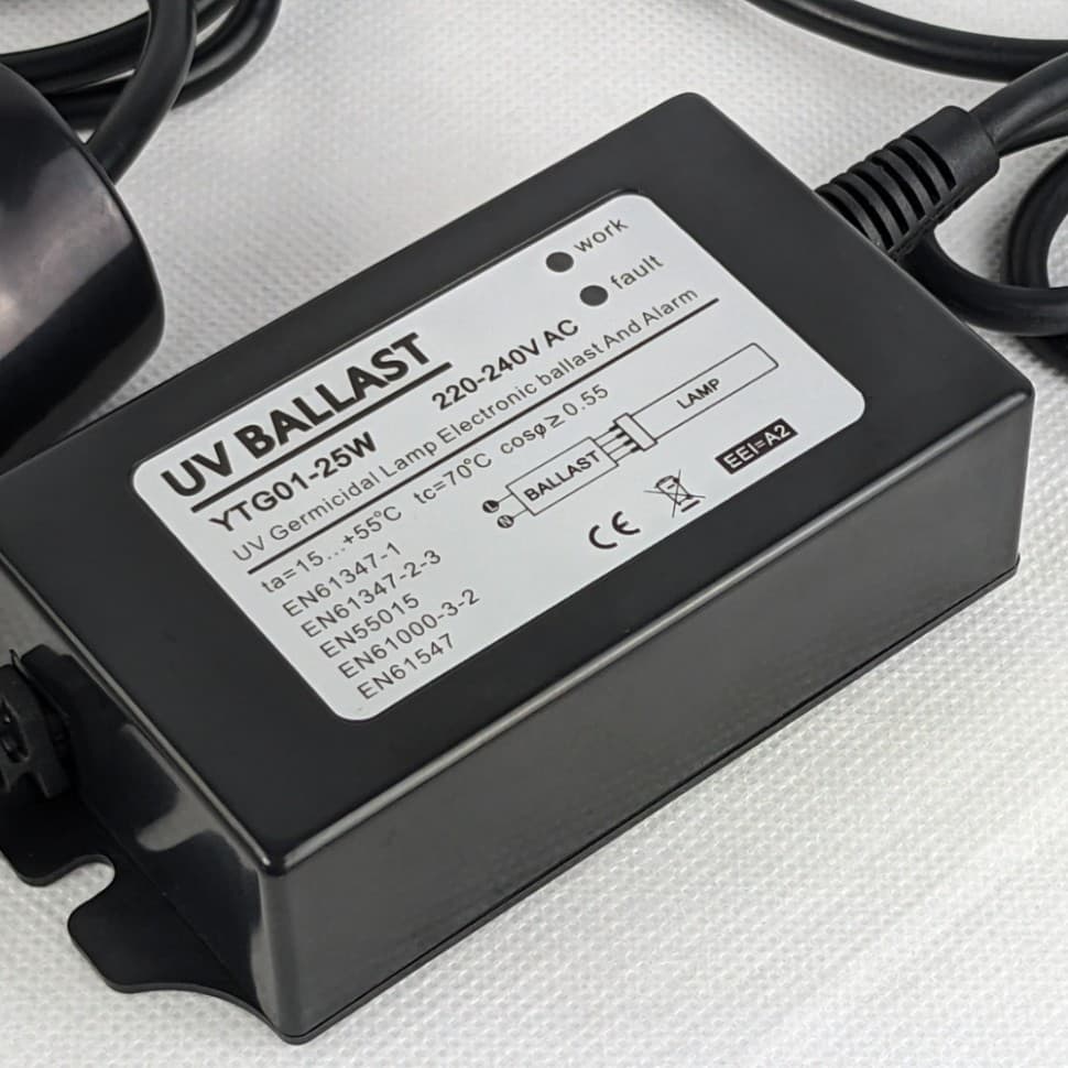 Ультрафиолетовый стерилизатор воды UV-6 GPM SS 25W 1", 1400 л/час — фото 7