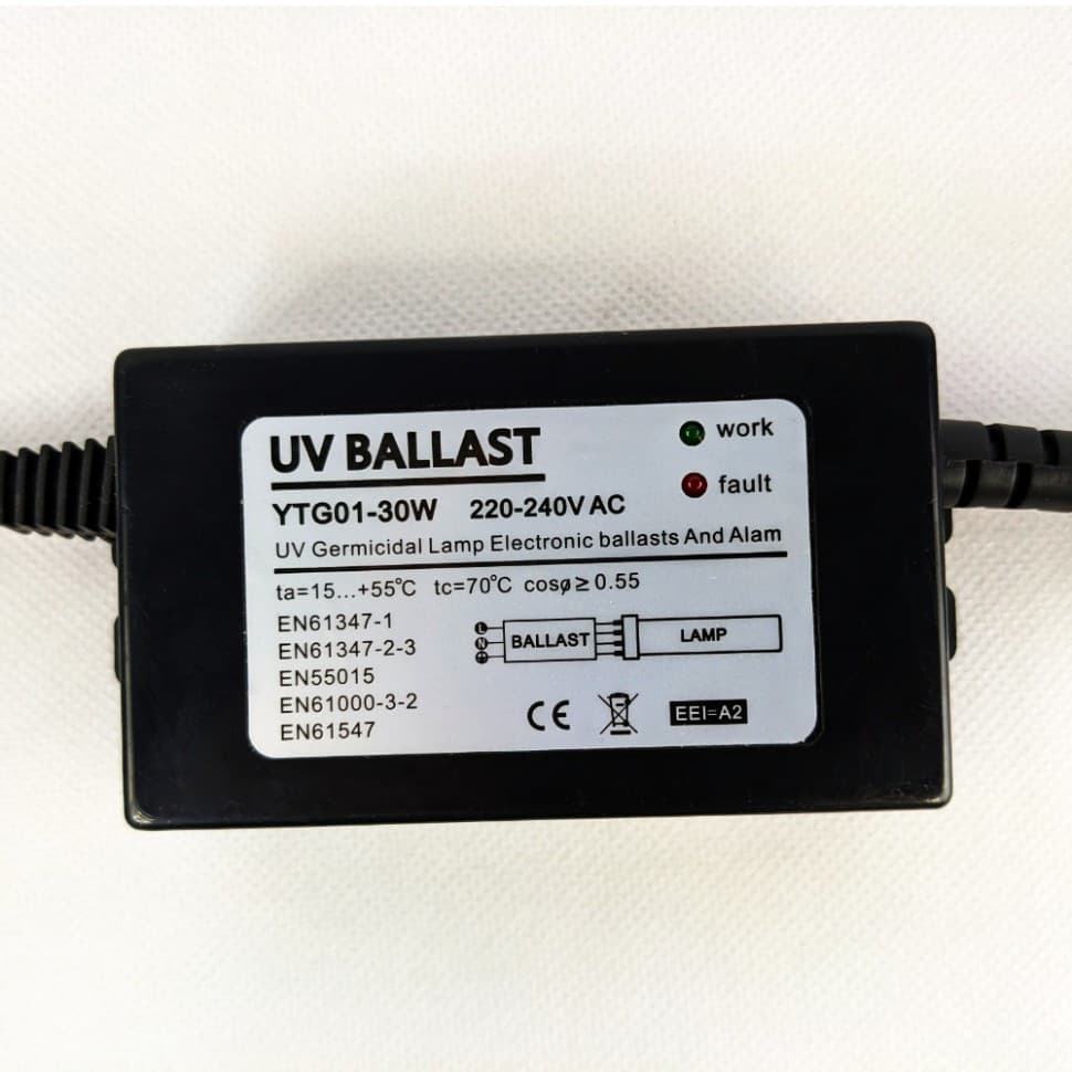 Ультрафиолетовый стерилизатор UV-8 GPM  SS 30W для воды, 1800 л/час — фото 8