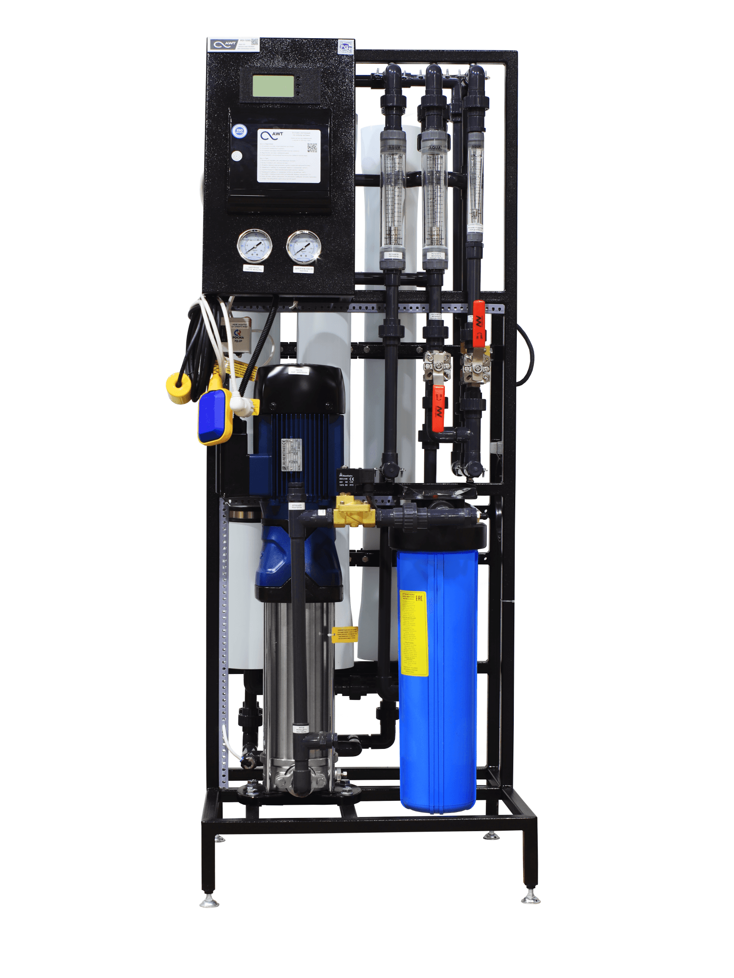 AWT RO-1250L (5/4040) - установка обратного осмоса с насосом (до 1.25 м3/ч)