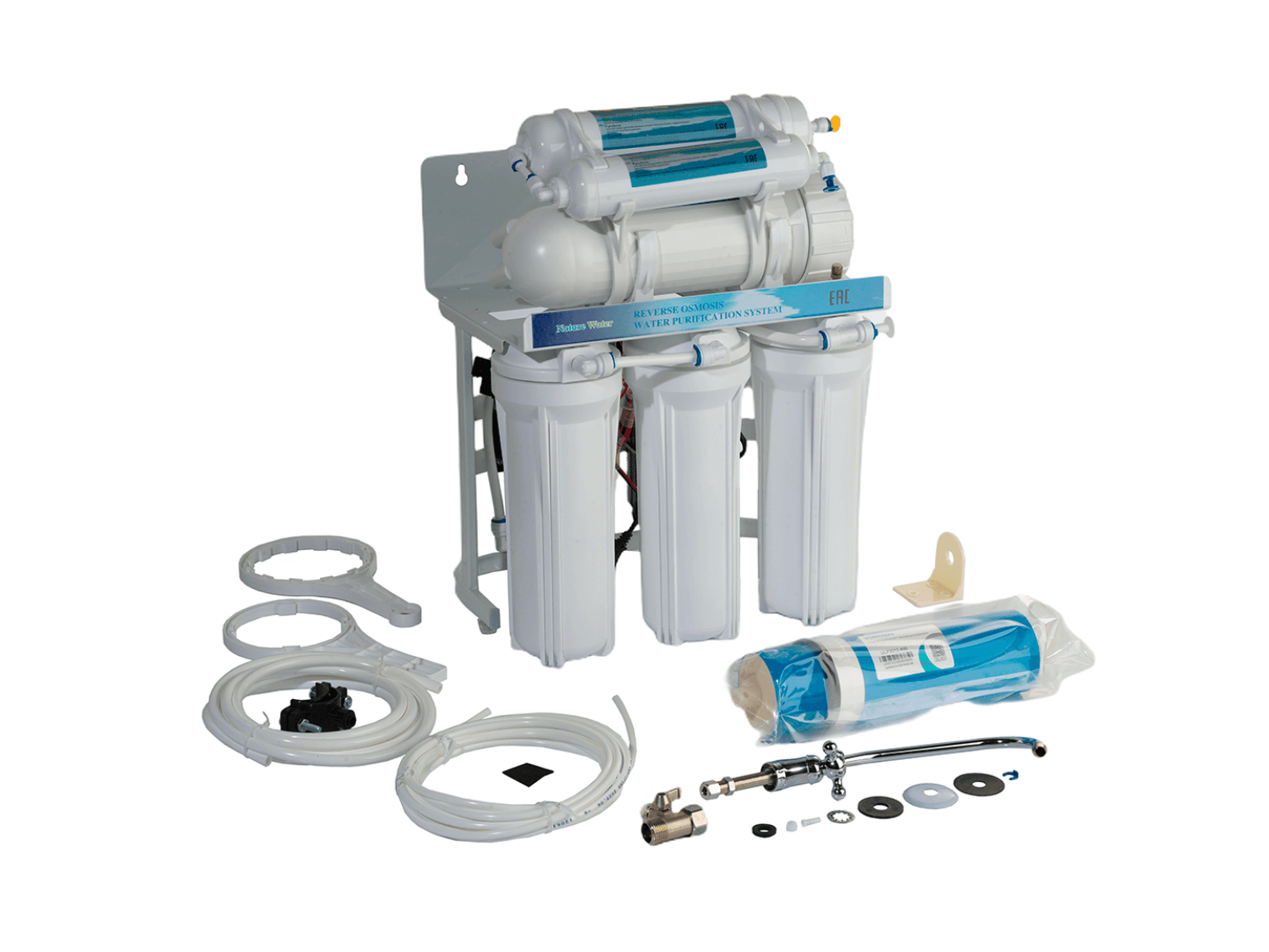 Система обратного осмоса NatureWater с насосом ROE2-400GPD (до 1550л/сут)