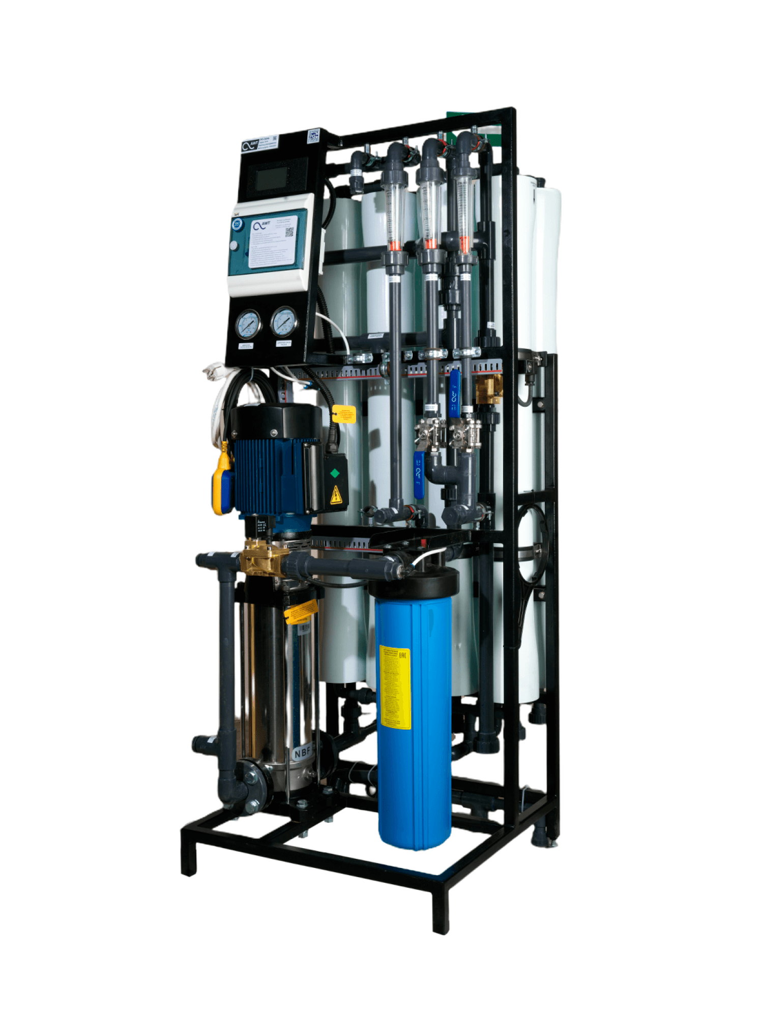 AWT RO-2000L (8/4040) - установка обратного осмоса с насосом (до 2.00 м3/ч) — фото 3