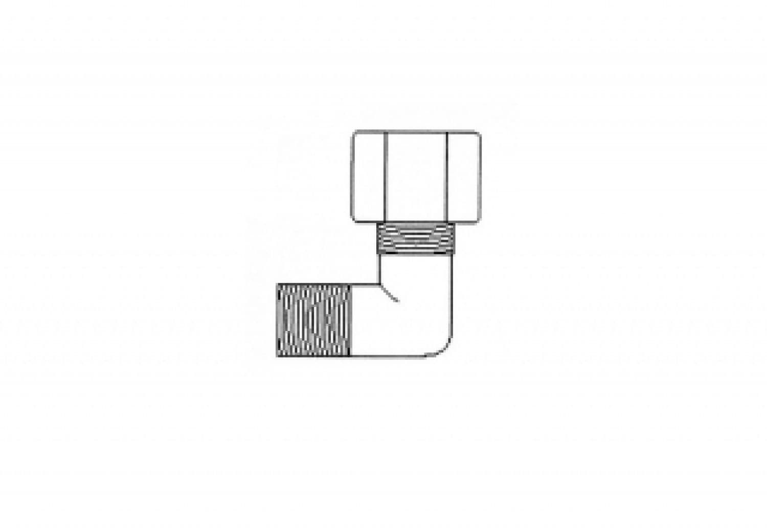 Фитинг JC 40-6-6 Aquapro Уголок 3/8"x3/8" (резьба)