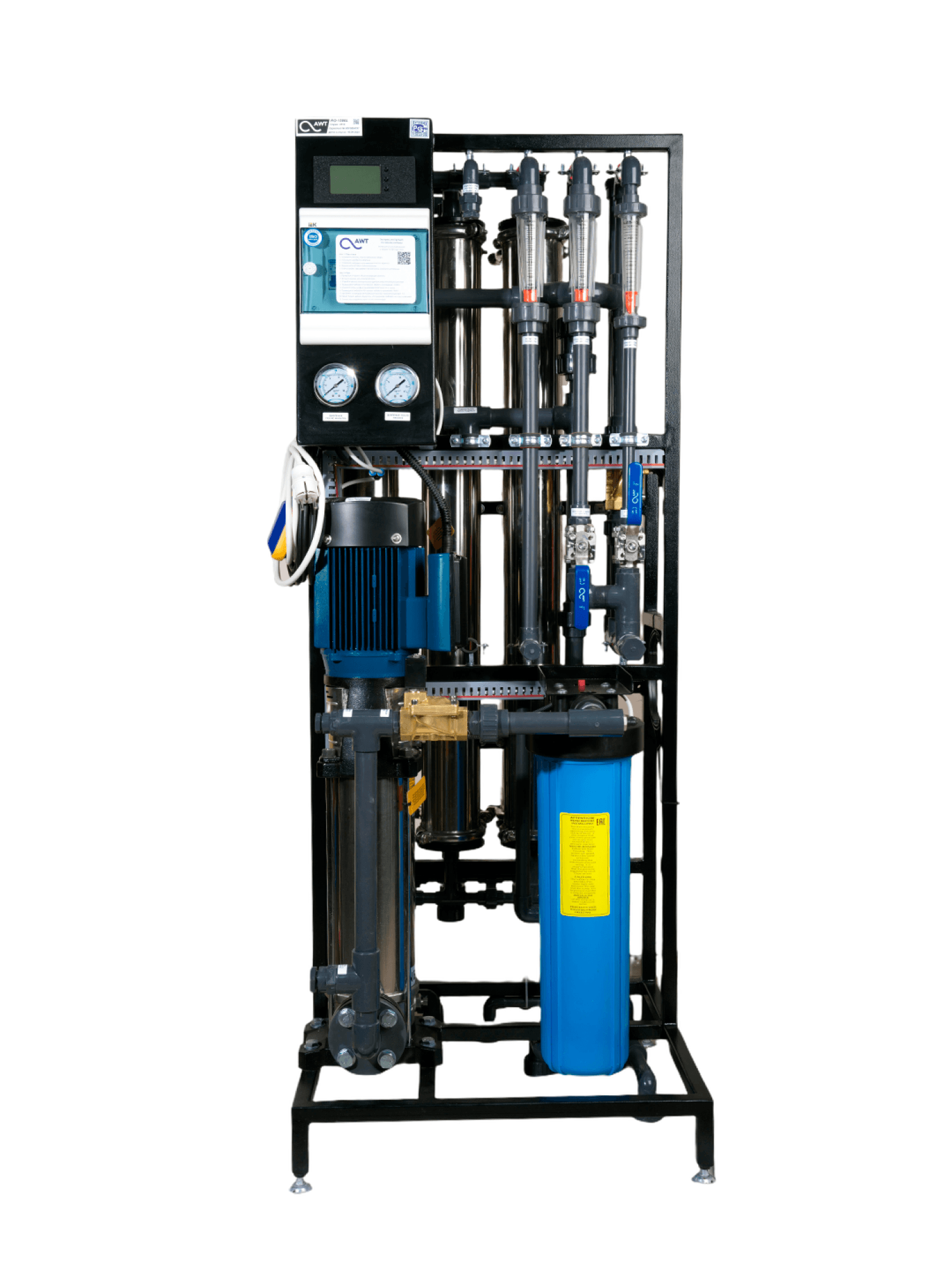 AWT RO-1500L (6/4040) - установка обратного осмоса с насосом (до 1,5 м3/ч)