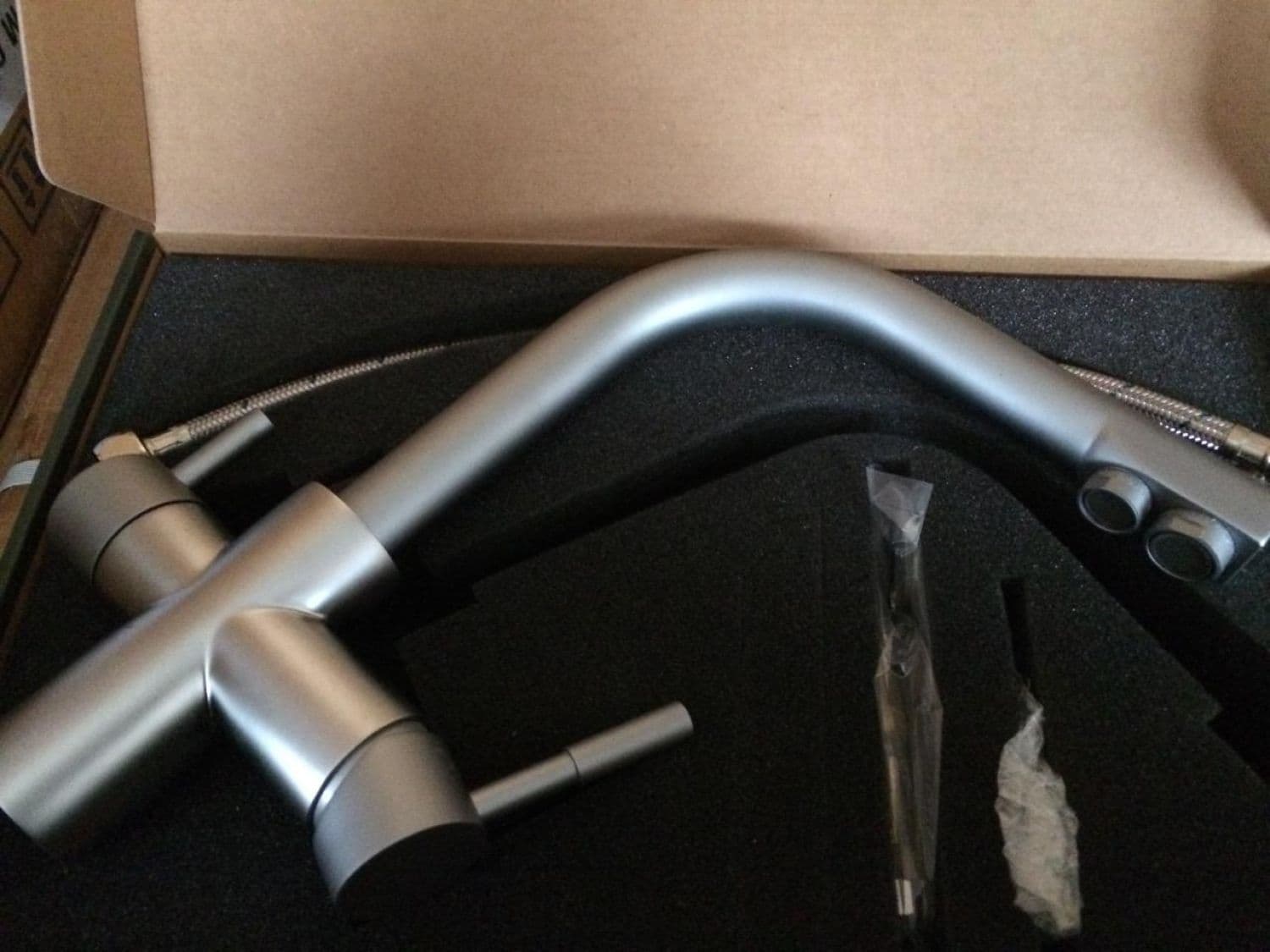 Кран чистой воды, совмещенный со смесителем, матовый никель (NKD 0212 SN)