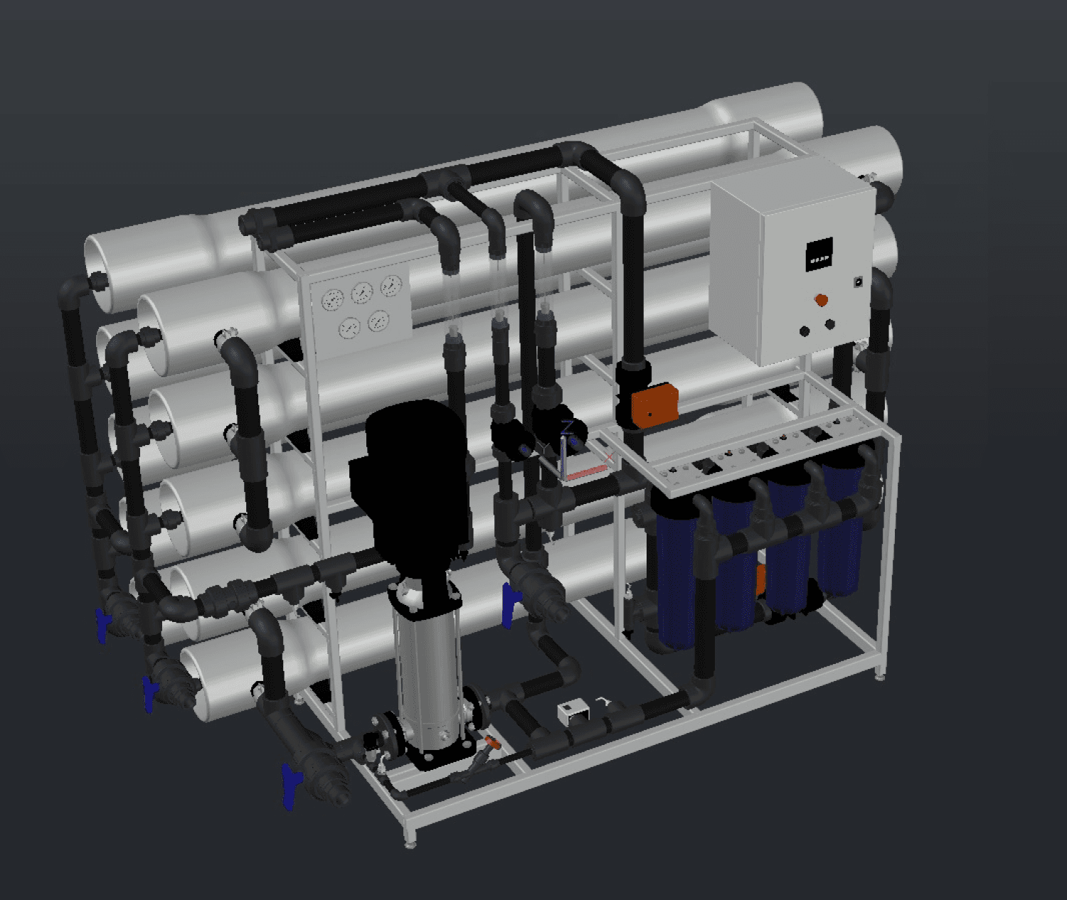 AWT RO-16/8040 - установка обратного осмоса с насосом (до 16 м3/ч)