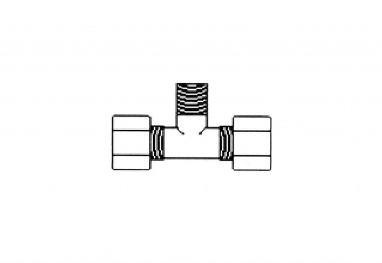Фитинг JC 60-6-6 Aquapro Тройник трубка 3/8"x3/8" (резьба)