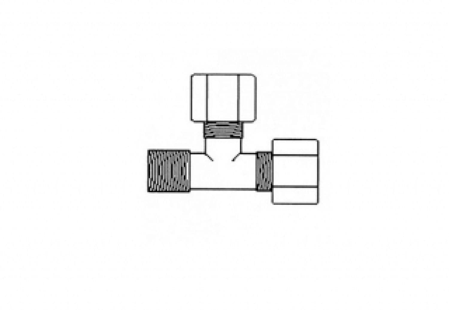 Фитинг JC 75-6-6 Aquapro Тройник трубка 3/8"x3/8" (резьба)