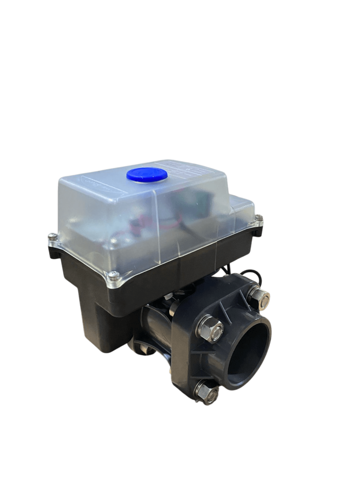 Кран электроприводный Runxin Q931513D-65 (24V)PVC (двухходовой)