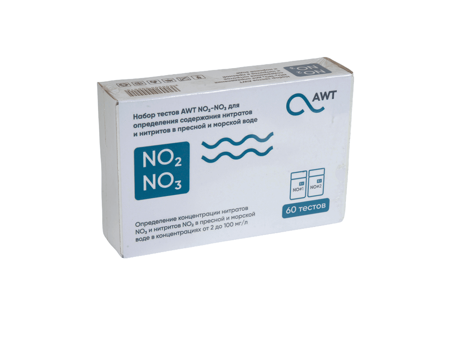 AWT набор тестов NO2, NO3 (нитриты и нитраты от 2-100 мг/л. 60 тестов)