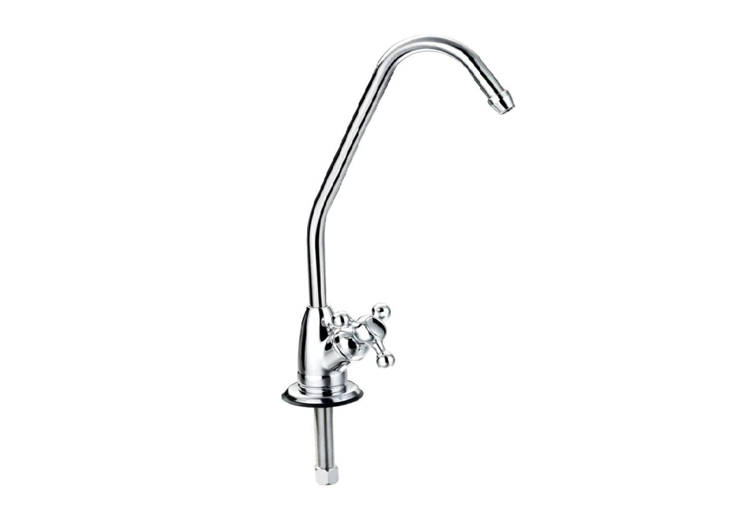 Кран 7,5 см с керамическим переключателем - silver (F-06-2BC-L SILVER 1/4" )